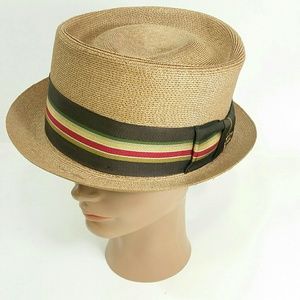 1950s Stetson Pigpie Fedora Straw Summer Hat